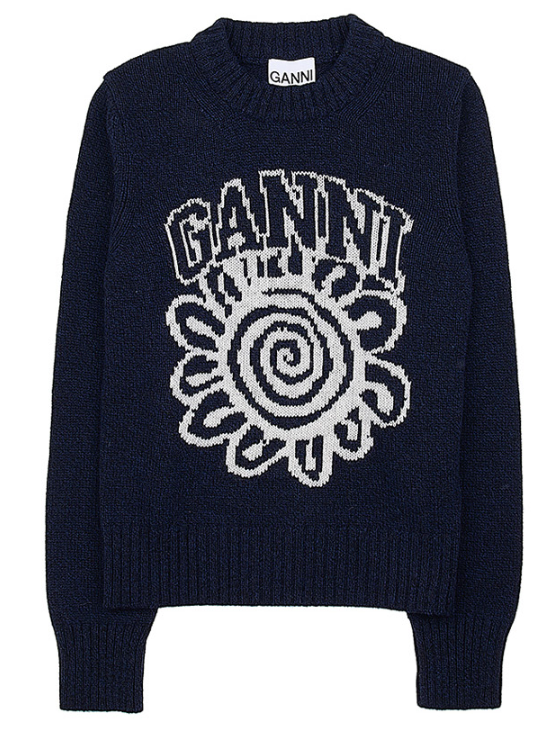 【GANNI】ブルーフラワーグラフィック プルオーバーニットの販売・PRパートナー募集!