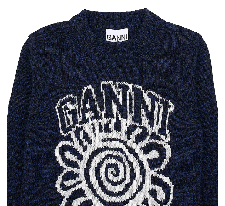 【GANNI】ブルーフラワーグラフィック プルオーバーニットの販売・PRパートナー募集! - 2