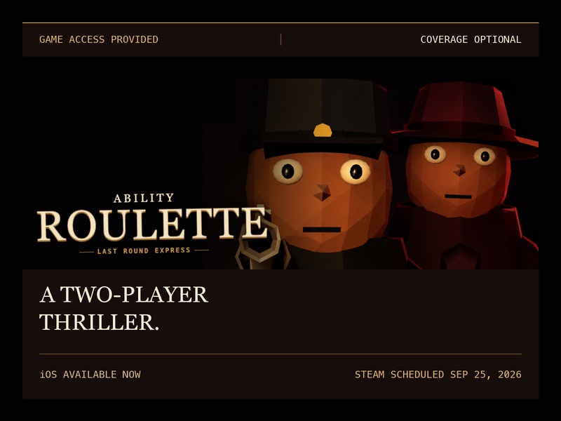 [Provided game access / Optional coverage] Create content for a two-player thriller aboard a British night train