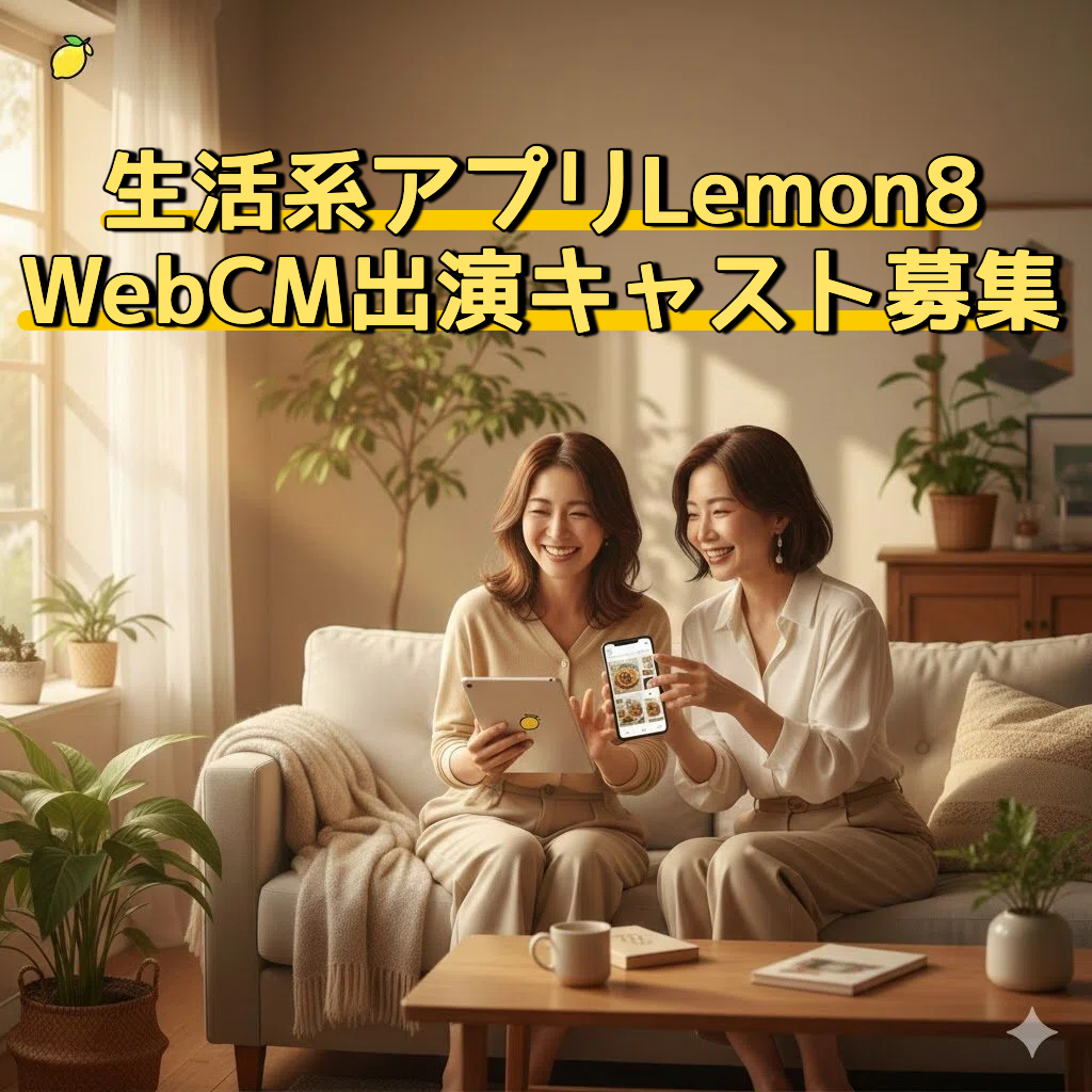 📢 Lemon8アプリ宣伝動画 出演者募集要項