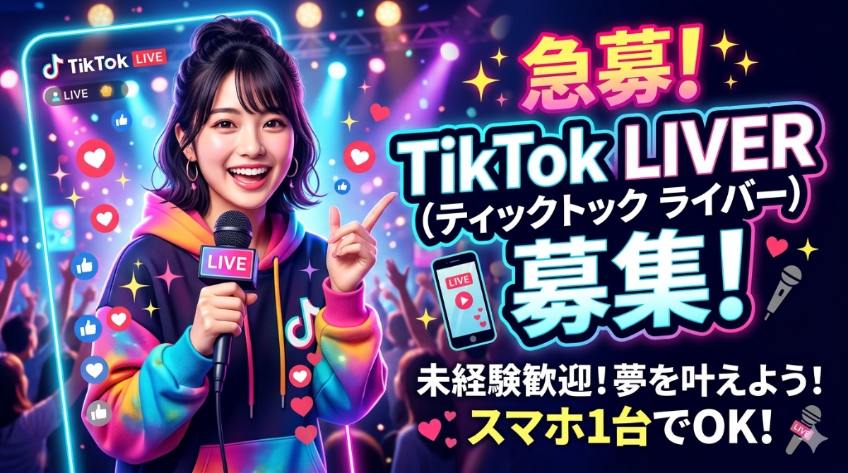 🚀 TikTok LIVE配信者(ライバー)新規メンバー大募集!